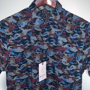 Robert Graham BARBERRY Shirt Camo Print Size S NWT